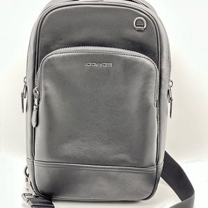 Coach Graham Smith  Black Leather Crossbody Bag New NWT